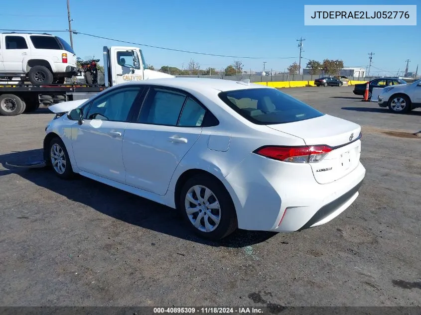 2020 Toyota Corolla Le VIN: JTDEPRAE2LJ052776 Lot: 40895309