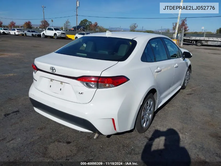 2020 Toyota Corolla Le VIN: JTDEPRAE2LJ052776 Lot: 40895309