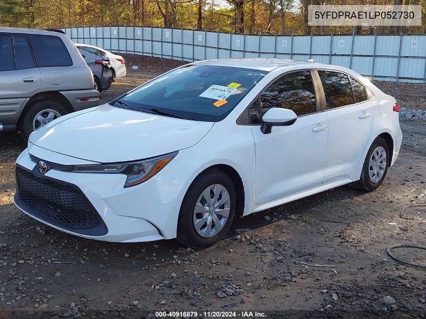 2020 Toyota Corolla L VIN: 5YFDPRAE1LP052730 Lot: 40916879