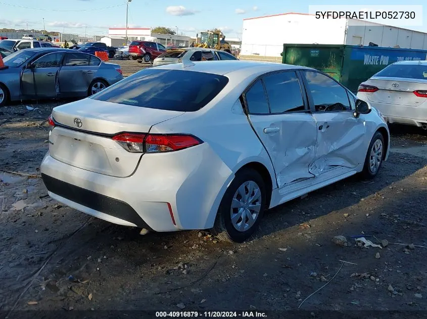 2020 Toyota Corolla L VIN: 5YFDPRAE1LP052730 Lot: 40916879