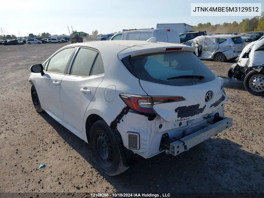 JTNK4MBE5M3129512 2021 Toyota Corolla Se