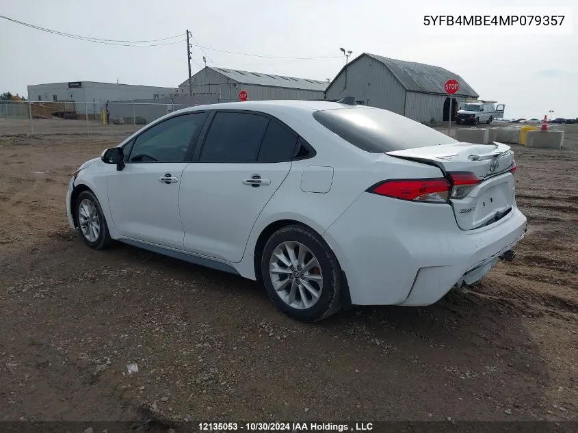 2021 Toyota Corolla Se VIN: 5YFB4MBE4MP079357 Lot: 12135053