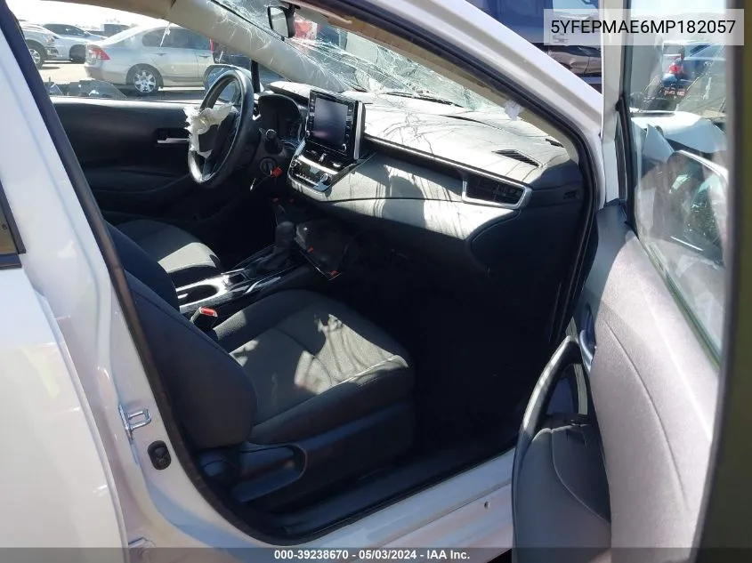 2021 Toyota Corolla Le VIN: 5YFEPMAE6MP182057 Lot: 39238670