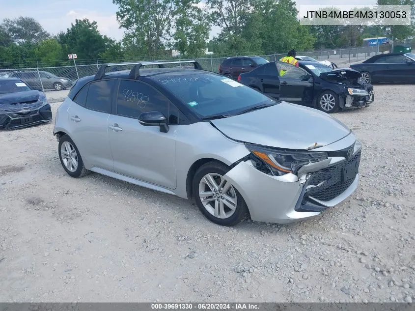 2021 Toyota Corolla Se VIN: JTNB4MBE4M3130053 Lot: 39691330