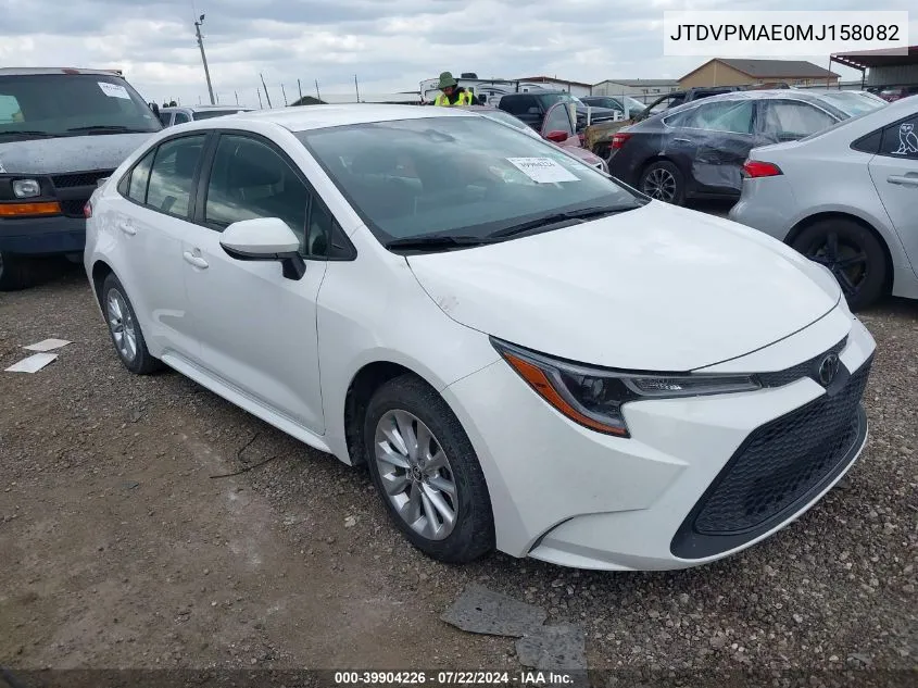 2021 Toyota Corolla Le VIN: JTDVPMAE0MJ158082 Lot: 39904226