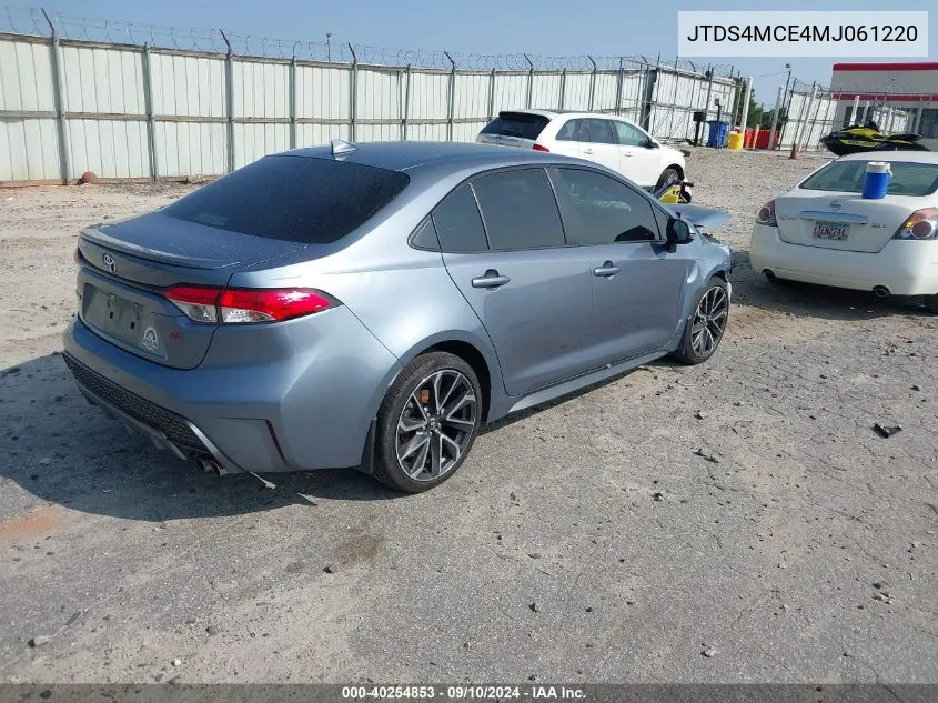 2021 Toyota Corolla Se/Night Shade VIN: JTDS4MCE4MJ061220 Lot: 40254853