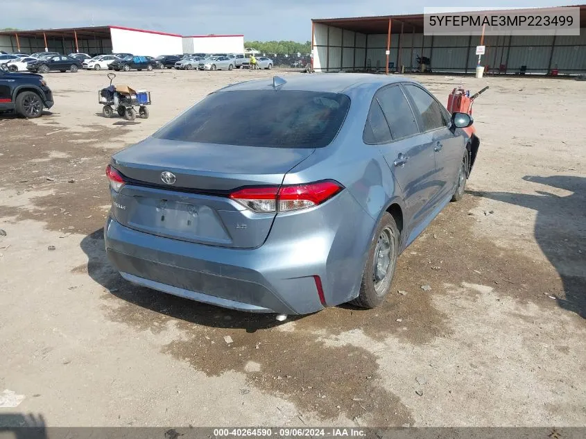 5YFEPMAE3MP223499 2021 Toyota Corolla Le