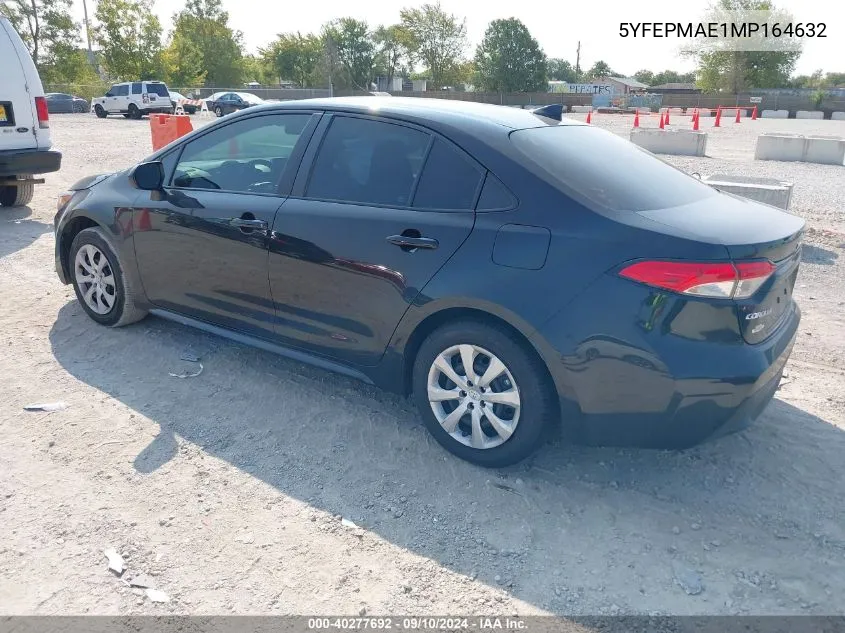 2021 Toyota Corolla Le VIN: 5YFEPMAE1MP164632 Lot: 40277692