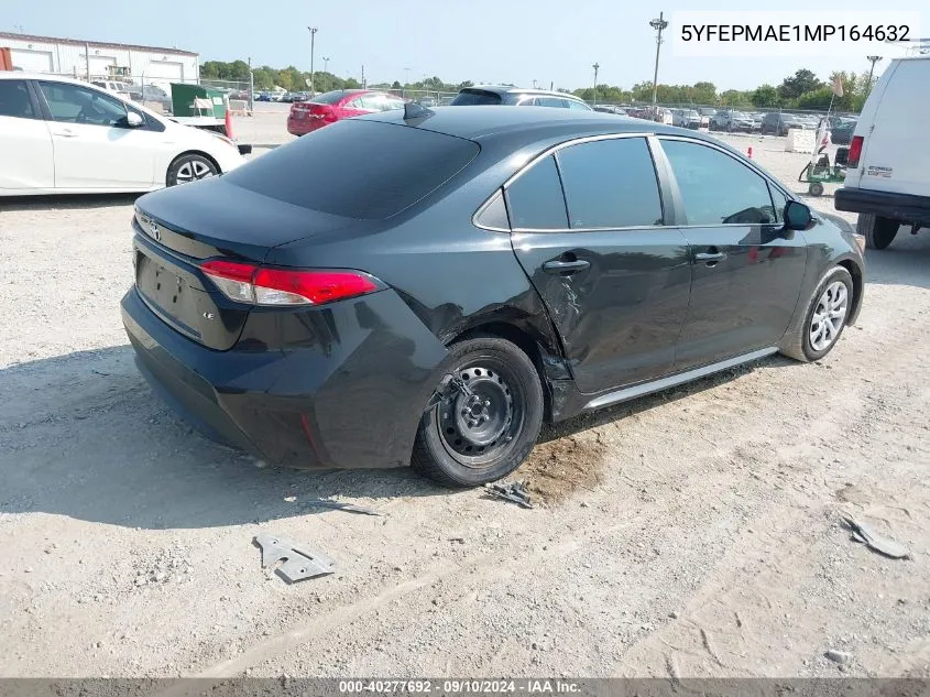 2021 Toyota Corolla Le VIN: 5YFEPMAE1MP164632 Lot: 40277692