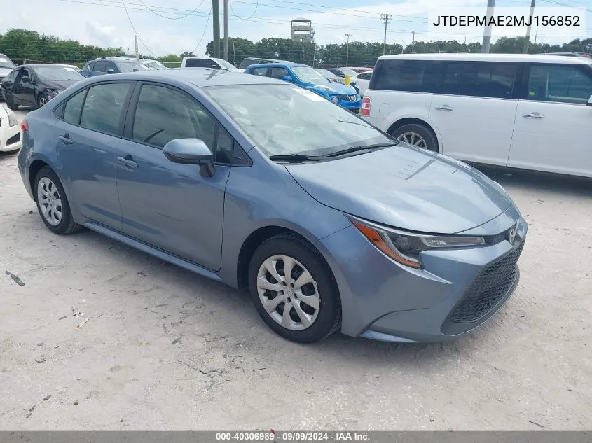 JTDEPMAE2MJ156852 2021 Toyota Corolla Le