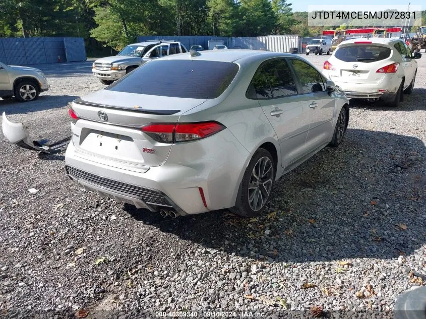 2021 Toyota Corolla Xse VIN: JTDT4MCE5MJ072831 Lot: 40309340