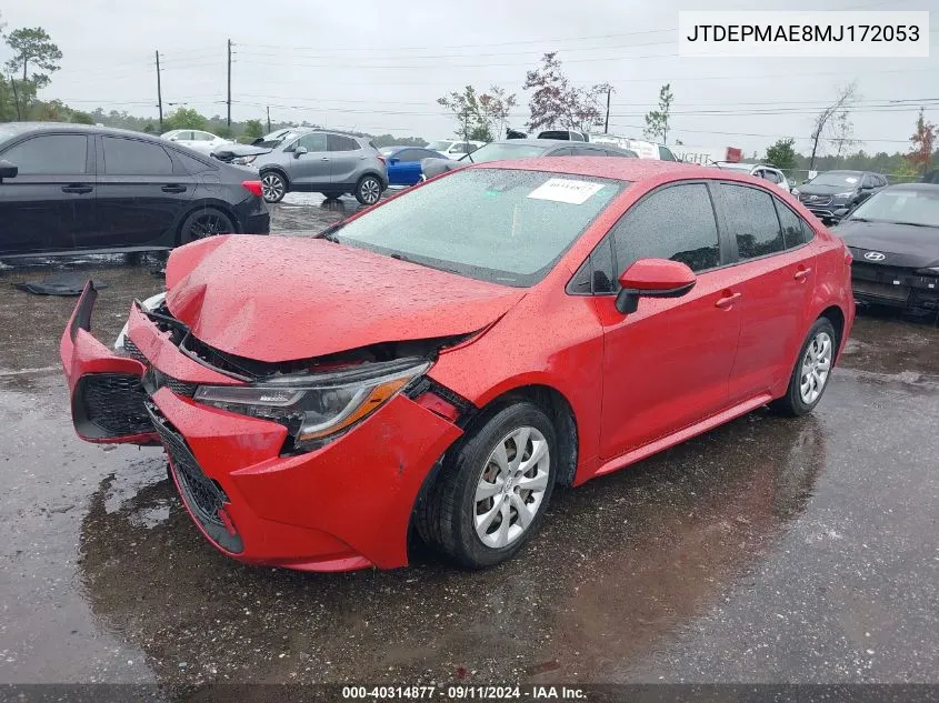 JTDEPMAE8MJ172053 2021 Toyota Corolla Le