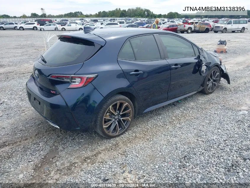 2021 Toyota Corolla Xse VIN: JTNA4MBE3M3138396 Lot: 40319639