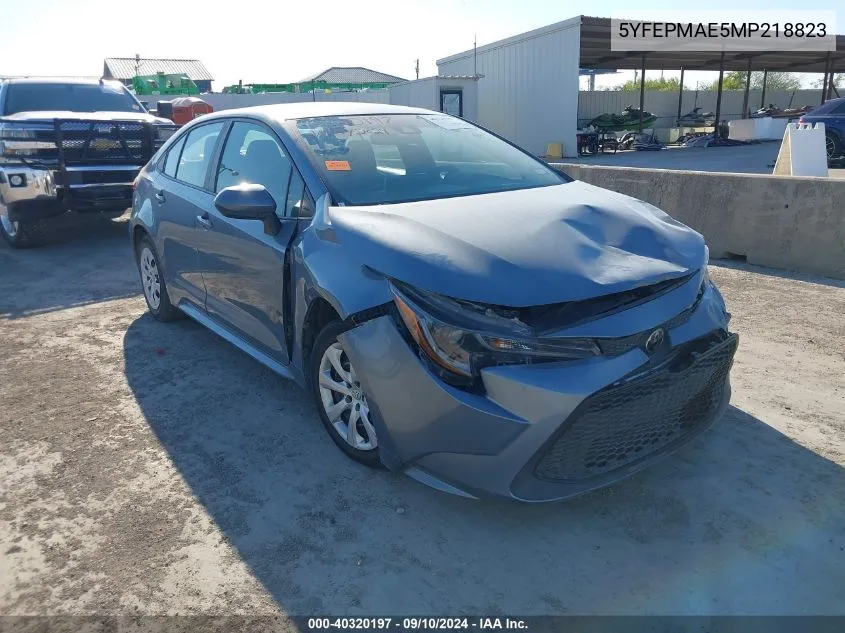 2021 Toyota Corolla Le VIN: 5YFEPMAE5MP218823 Lot: 40320197