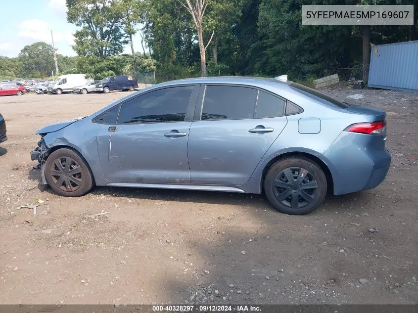 2021 Toyota Corolla Le VIN: 5YFEPMAE5MP169607 Lot: 40328297