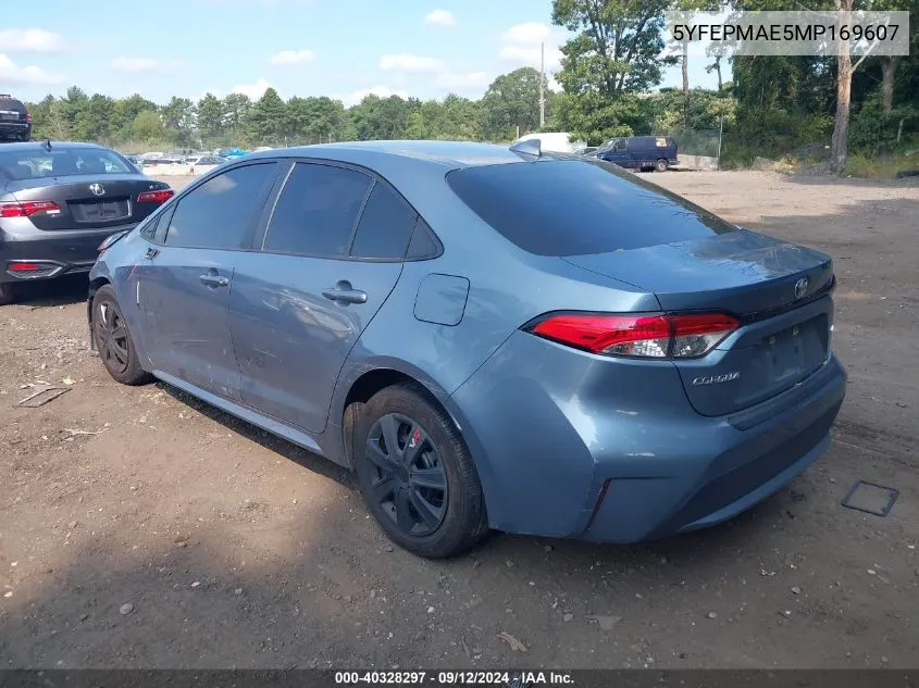 2021 Toyota Corolla Le VIN: 5YFEPMAE5MP169607 Lot: 40328297