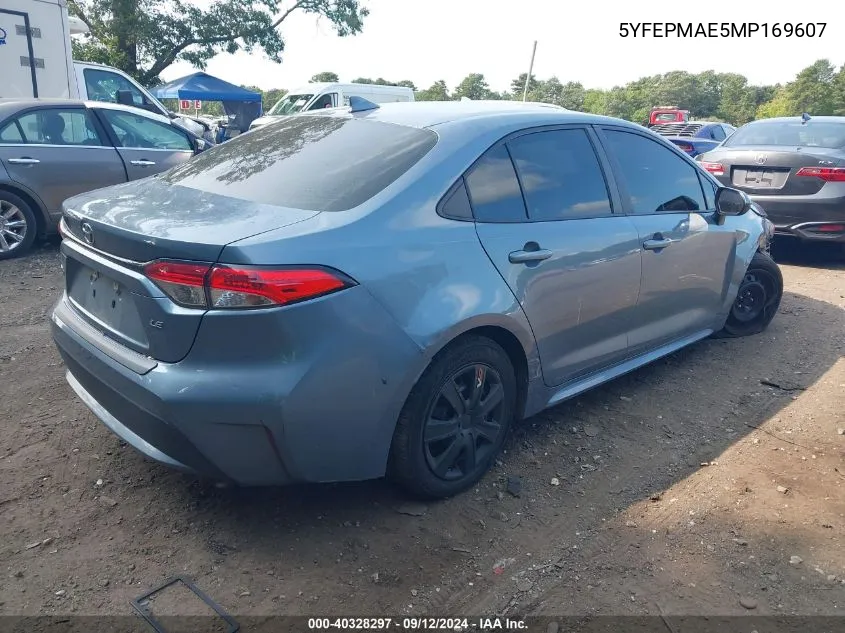 5YFEPMAE5MP169607 2021 Toyota Corolla Le