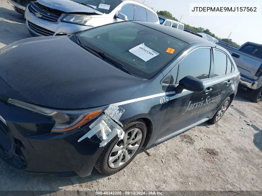 JTDEPMAE9MJ157562 2021 Toyota Corolla Le