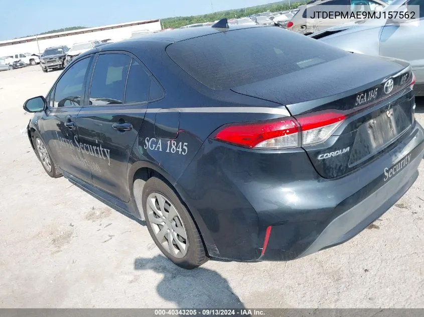 2021 Toyota Corolla Le VIN: JTDEPMAE9MJ157562 Lot: 40343205