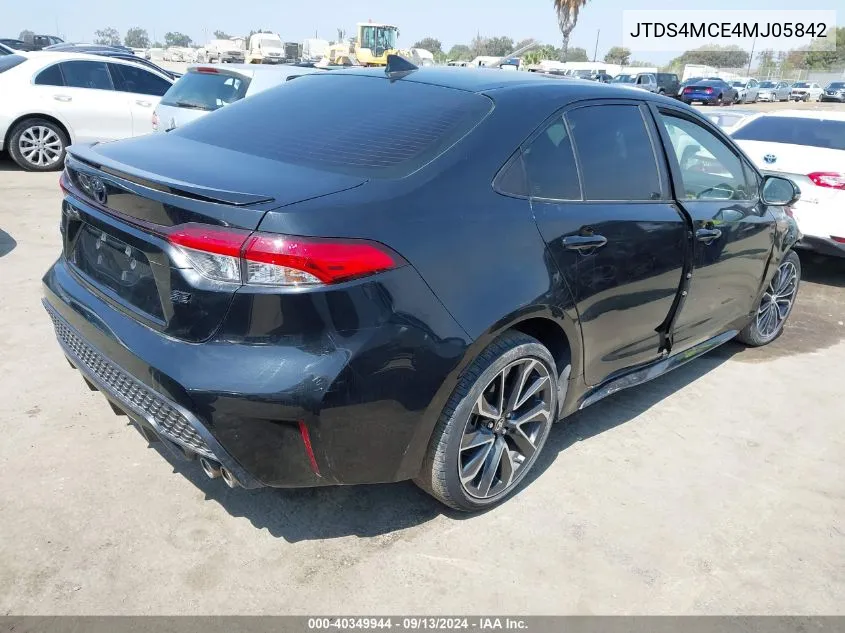 2021 Toyota Corolla Se/Night Shade VIN: JTDS4MCE4MJ05842 Lot: 40349944