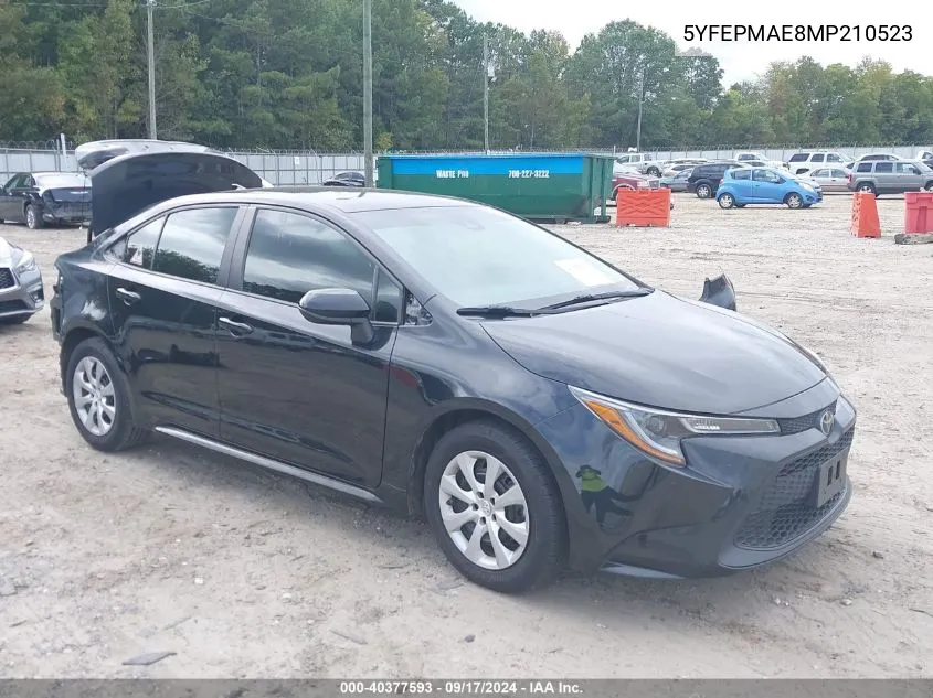 5YFEPMAE8MP210523 2021 Toyota Corolla Le