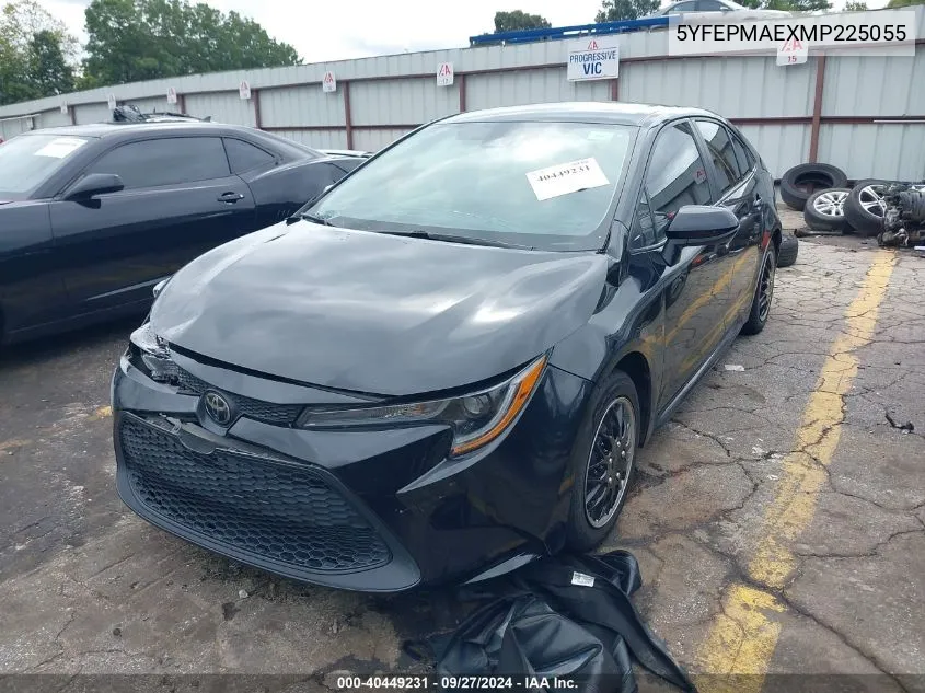 2021 Toyota Corolla Le VIN: 5YFEPMAEXMP225055 Lot: 40449231