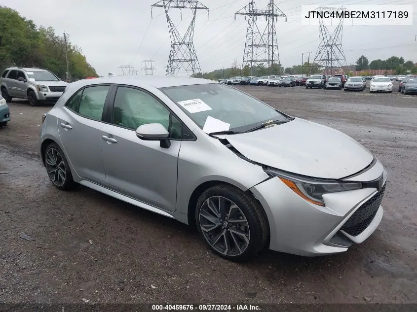 2021 Toyota Corolla Xse VIN: JTNC4MBE2M3117189 Lot: 40459676