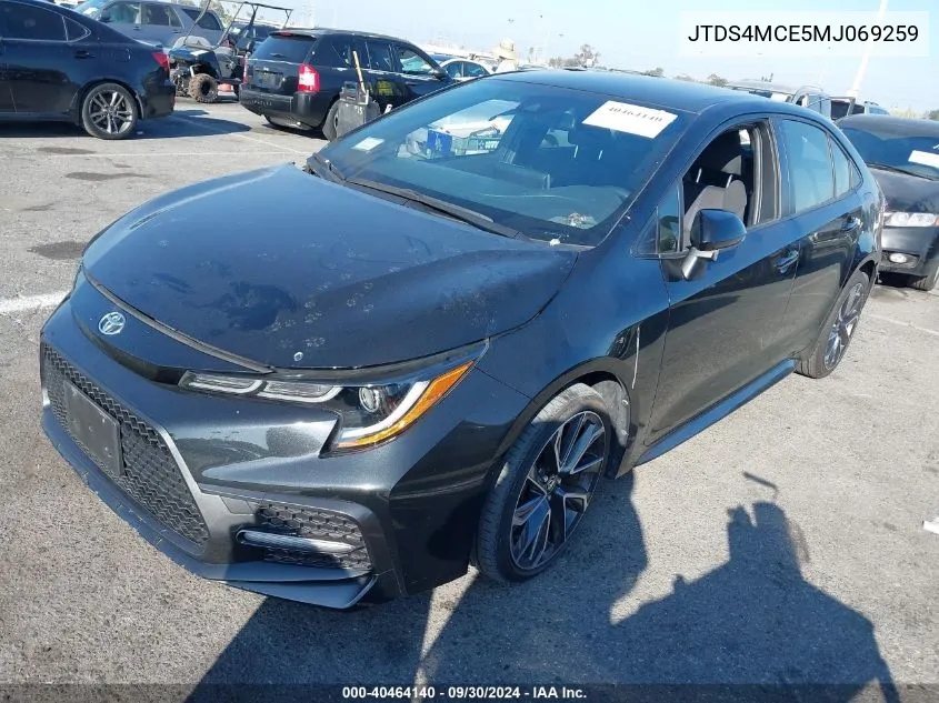 2021 Toyota Corolla Se VIN: JTDS4MCE5MJ069259 Lot: 40464140