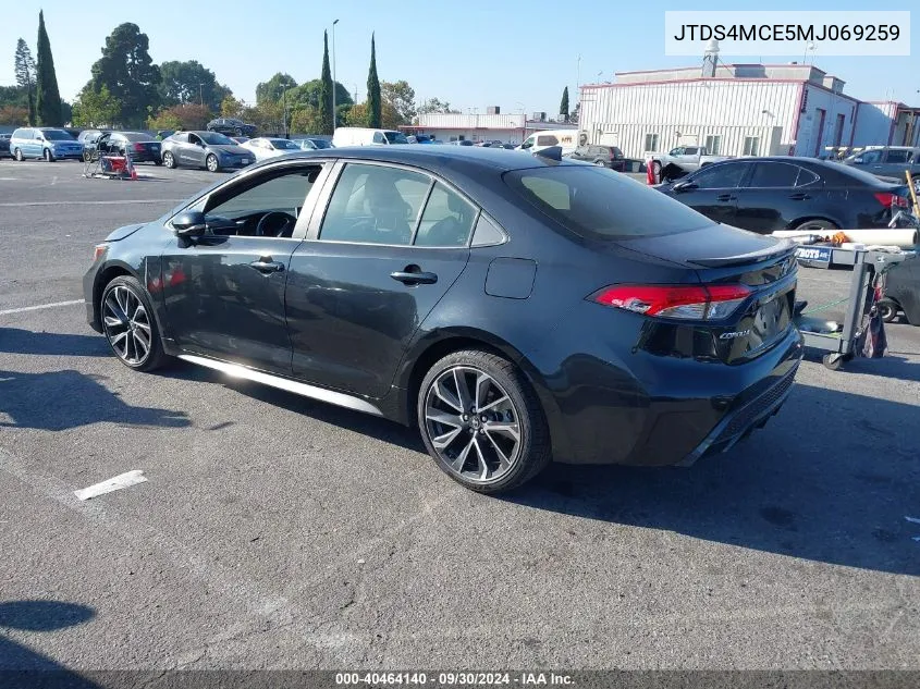 2021 Toyota Corolla Se VIN: JTDS4MCE5MJ069259 Lot: 40464140