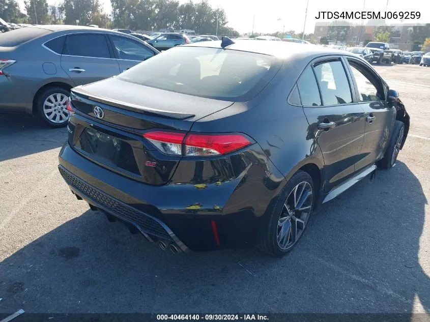 2021 Toyota Corolla Se VIN: JTDS4MCE5MJ069259 Lot: 40464140