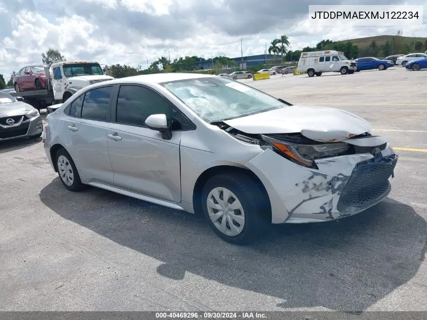 JTDDPMAEXMJ122234 2021 Toyota Corolla L