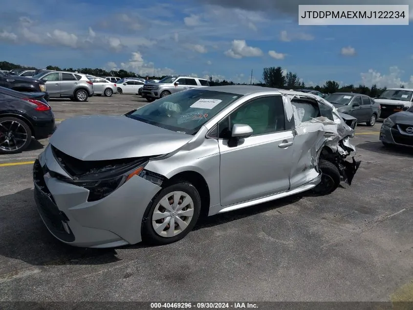 2021 Toyota Corolla L VIN: JTDDPMAEXMJ122234 Lot: 40469296