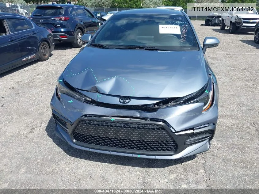 2021 Toyota Corolla Xse VIN: JTDT4MCEXMJ064482 Lot: 40471824