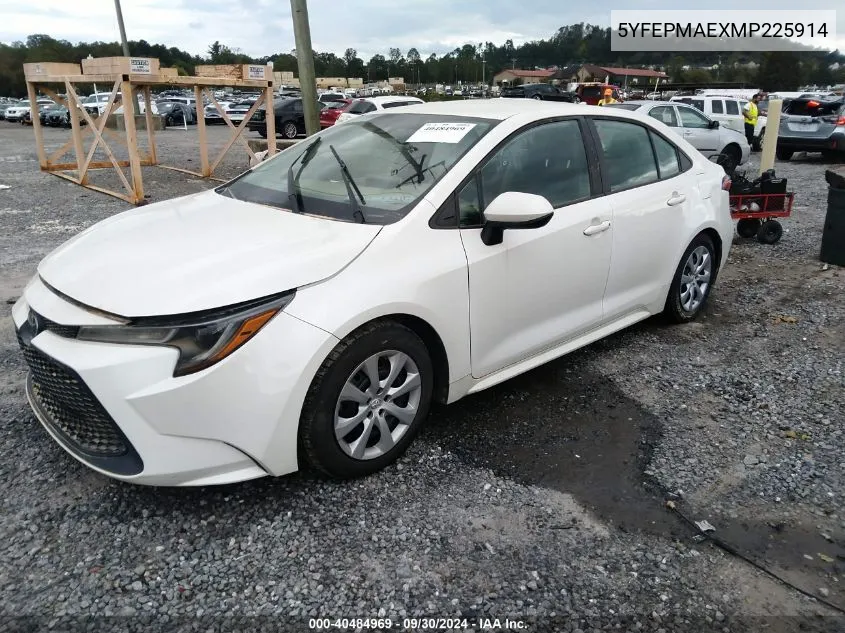 2021 Toyota Corolla Le VIN: 5YFEPMAEXMP225914 Lot: 40484969