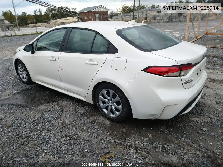 2021 Toyota Corolla Le VIN: 5YFEPMAEXMP225914 Lot: 40484969