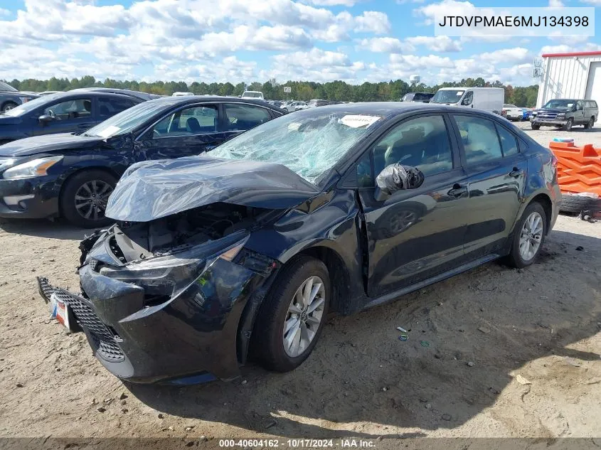 JTDVPMAE6MJ134398 2021 Toyota Corolla Le