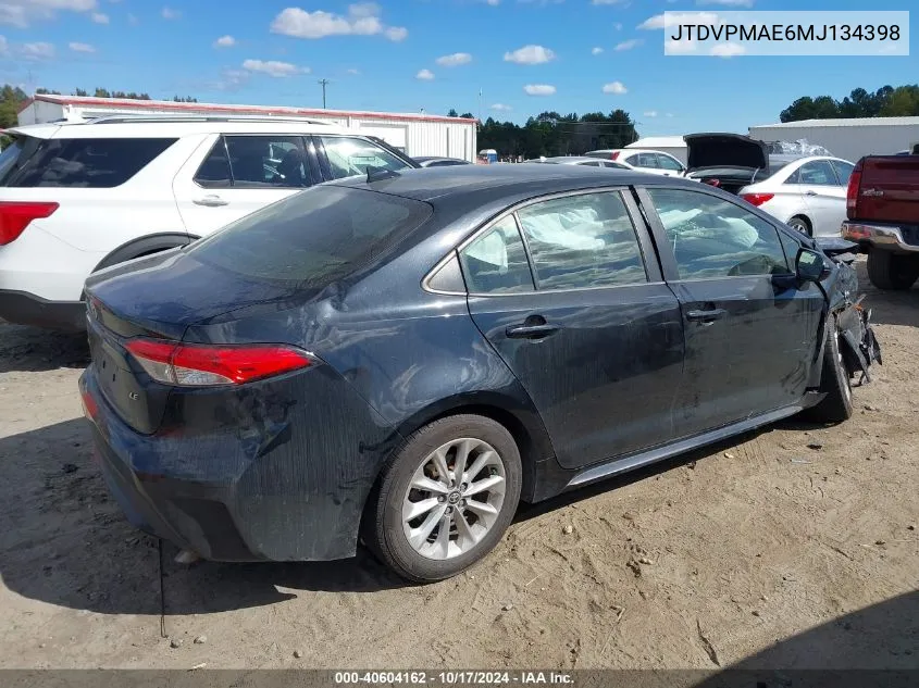 JTDVPMAE6MJ134398 2021 Toyota Corolla Le