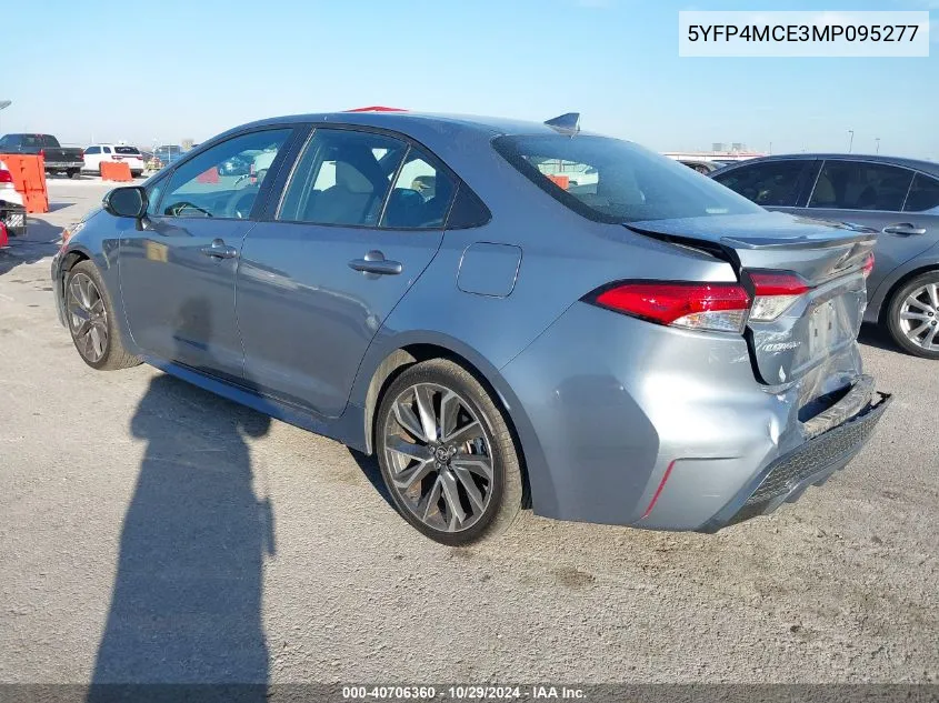 2021 Toyota Corolla Se VIN: 5YFP4MCE3MP095277 Lot: 40706360