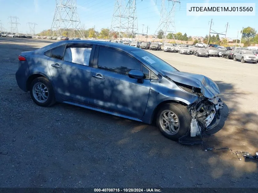 2021 Toyota Corolla Le VIN: JTDEAMDE1MJ015560 Lot: 40708715