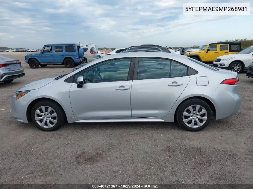 5YFEPMAE9MP268981 2021 Toyota Corolla Le