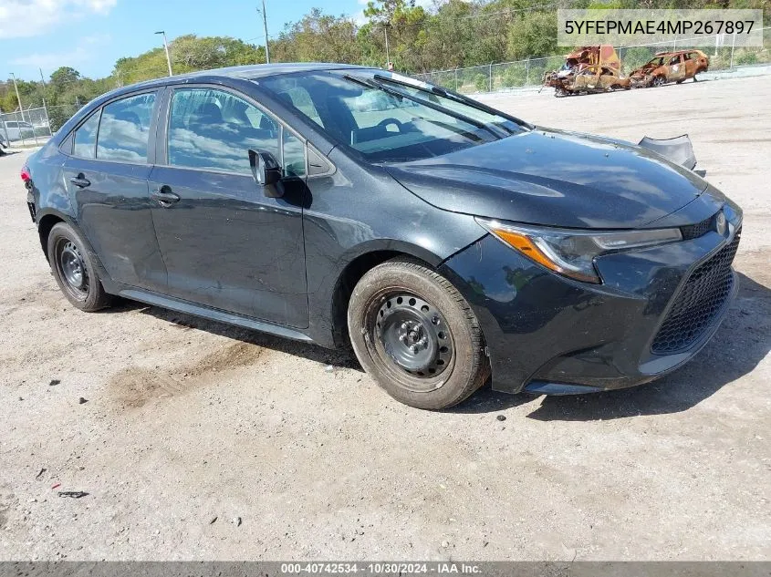 2021 Toyota Corolla Le VIN: 5YFEPMAE4MP267897 Lot: 40742534