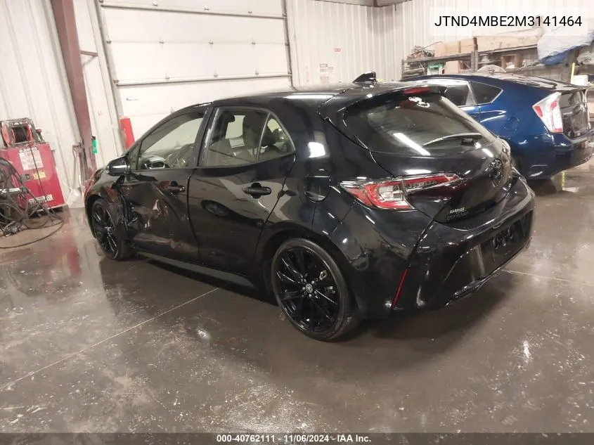 2021 Toyota Corolla Se Nightshade Edition VIN: JTND4MBE2M3141464 Lot: 40762111