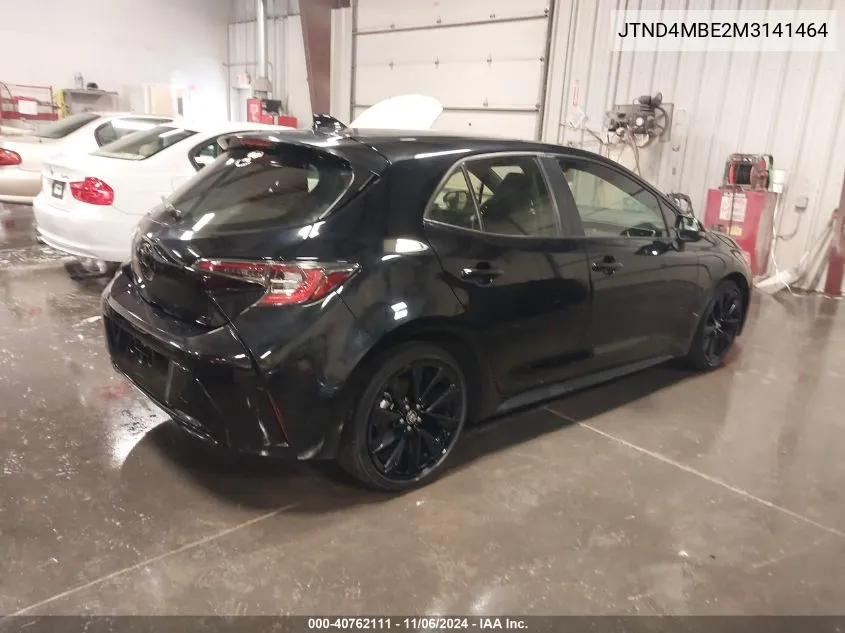 2021 Toyota Corolla Se Nightshade Edition VIN: JTND4MBE2M3141464 Lot: 40762111