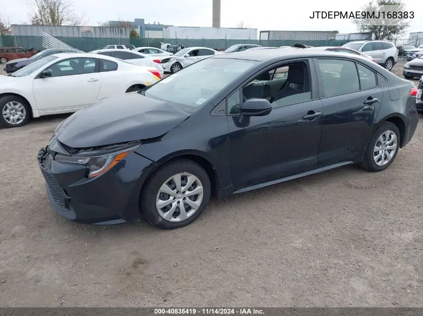 2021 Toyota Corolla Le VIN: JTDEPMAE9MJ168383 Lot: 40835419