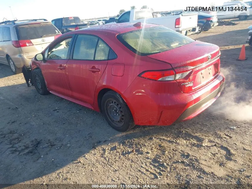 2021 Toyota Corolla Le VIN: JTDEPMAE1MJ134454 Lot: 40836008