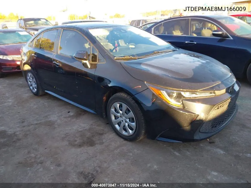 2021 Toyota Corolla Le VIN: JTDEPMAE8MJ166009 Lot: 40873847