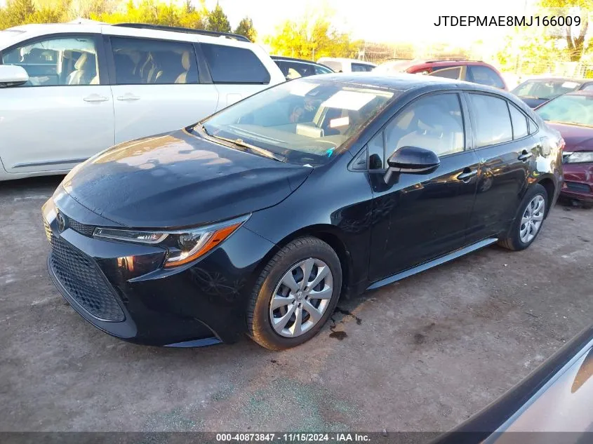 2021 Toyota Corolla Le VIN: JTDEPMAE8MJ166009 Lot: 40873847