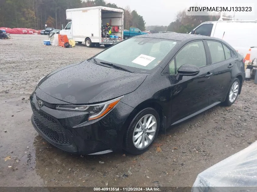 2021 Toyota Corolla Le VIN: JTDVPMAE3MJ133323 Lot: 40913514