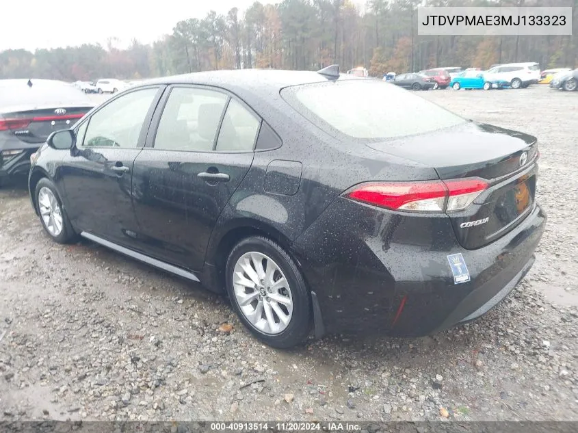 2021 Toyota Corolla Le VIN: JTDVPMAE3MJ133323 Lot: 40913514