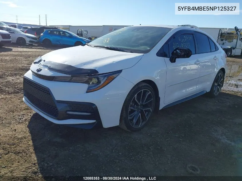 2022 Toyota Corolla Se VIN: 5YFB4MBE5NP125327 Lot: 12085353